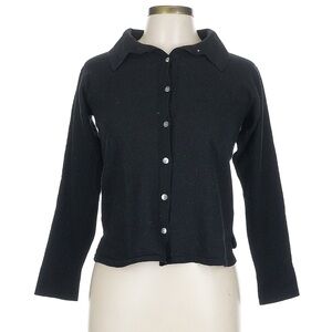 100% Wool ZARA Button Up Collared Cardigan